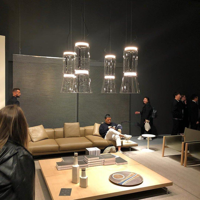 Cylindrical Glass Pendant Light-DWHOME