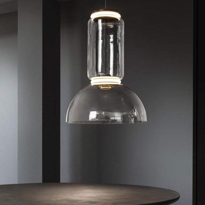 Cylindrical Glass Pendant Light-DWHOME