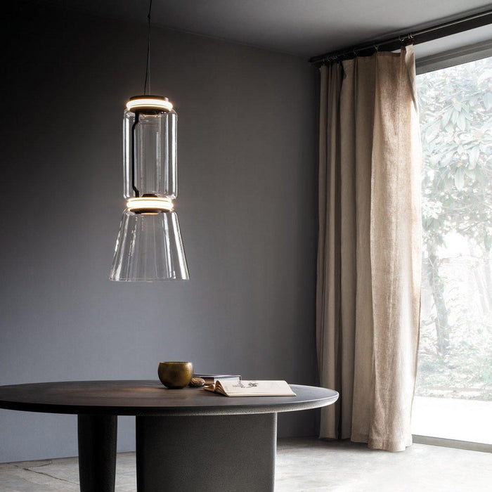 Cylindrical Glass Pendant Light-DWHOME