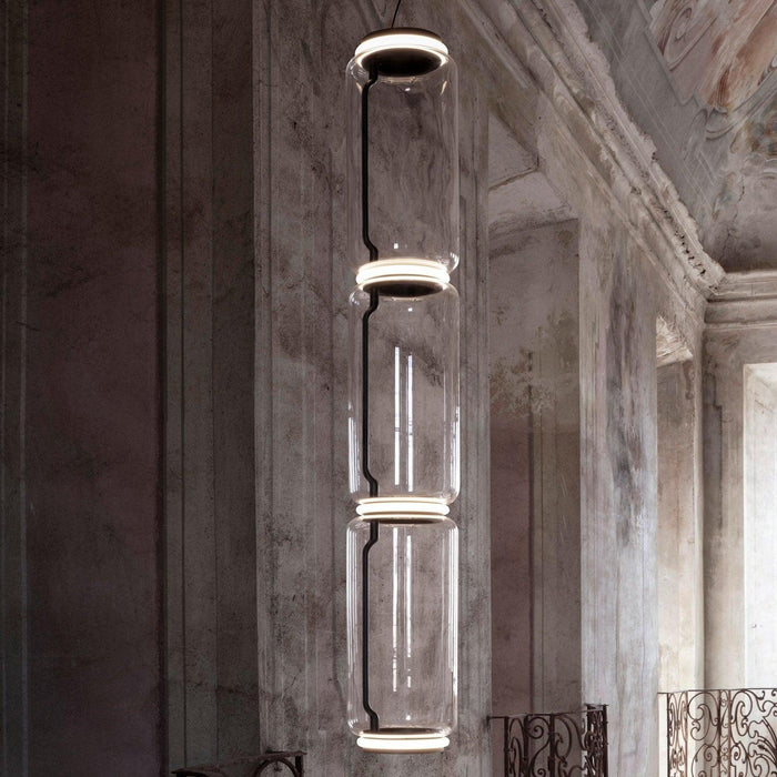 Cylindrical Glass Pendant Light-DWHOME