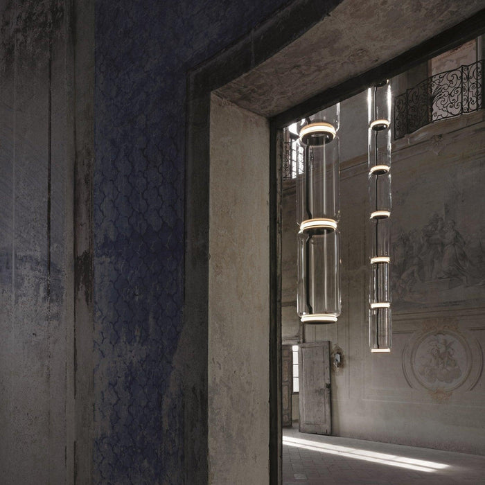 Cylindrical Glass Pendant Light-DWHOME