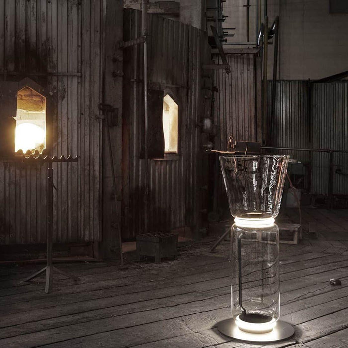 Bamboo Glass Floor Lamp-DWHOME