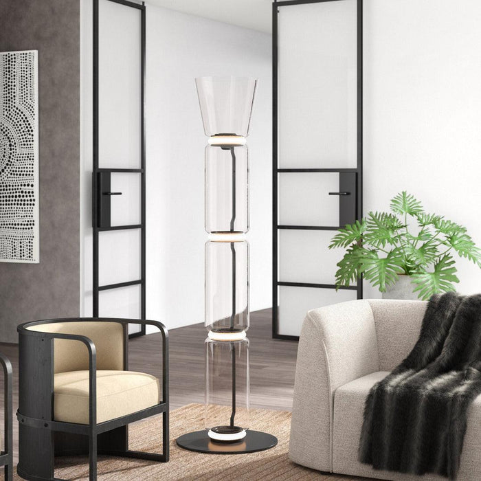 Bamboo Glass Floor Lamp-DWHOME
