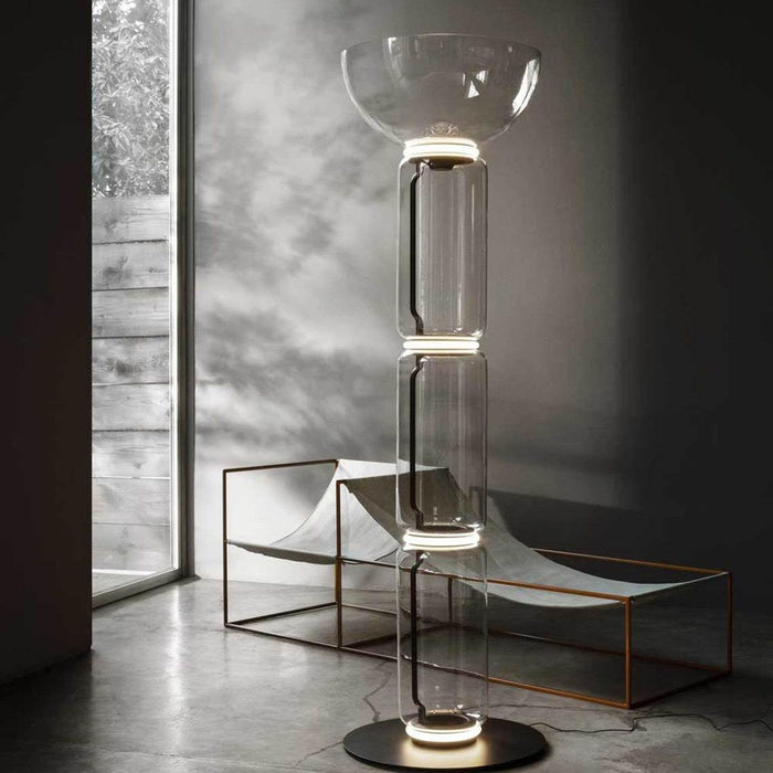 Bamboo Glass Floor Lamp-DWHOME
