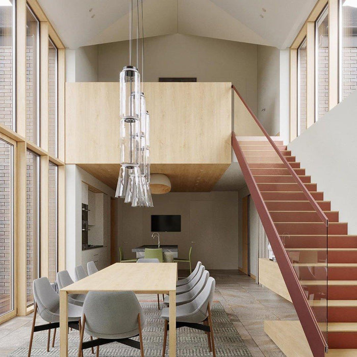 Cylindrical Glass Pendant Light-DWHOME