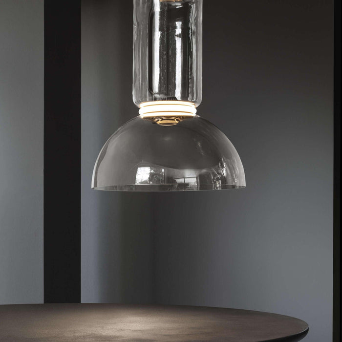Cylindrical Glass Pendant Light-DWHOME