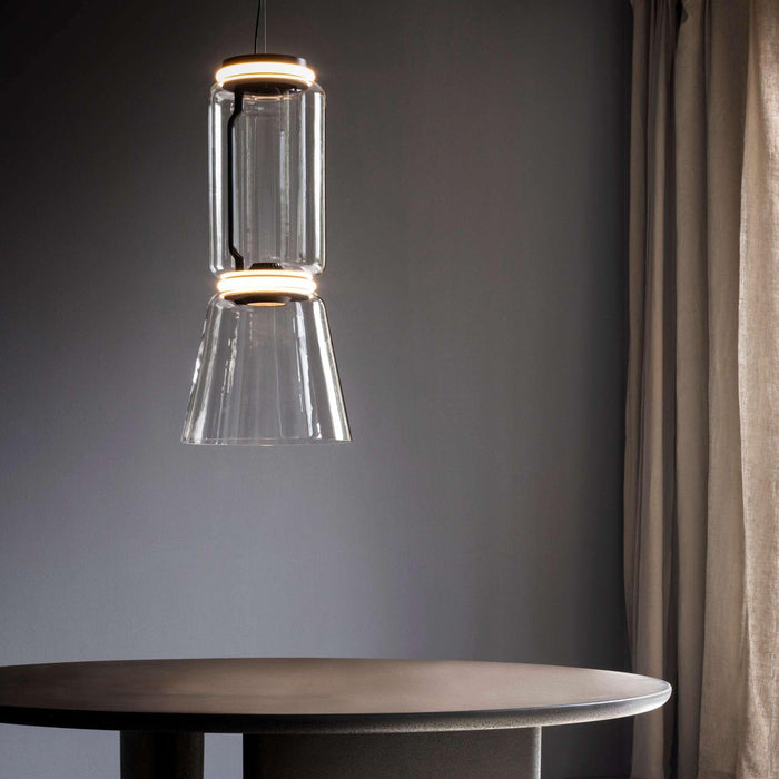 Cylindrical Glass Pendant Light-DWHOME