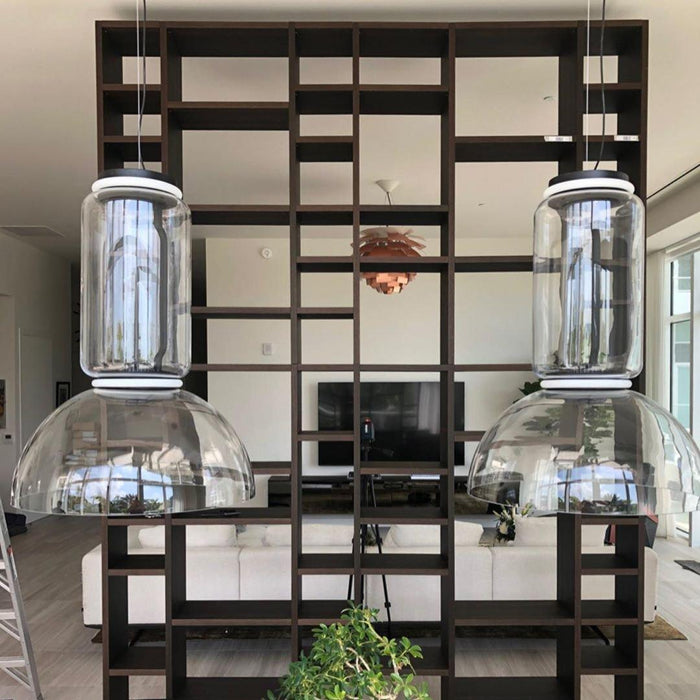 Cylindrical Glass Pendant Light-DWHOME