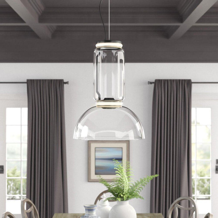 Cylindrical Glass Pendant Light-DWHOME