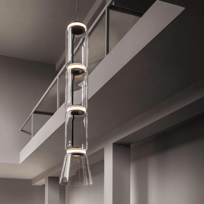 Cylindrical Glass Pendant Light-DWHOME