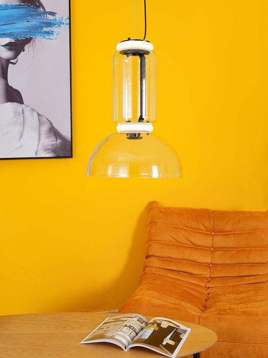 Cylindrical Glass Pendant Light-DWHOME