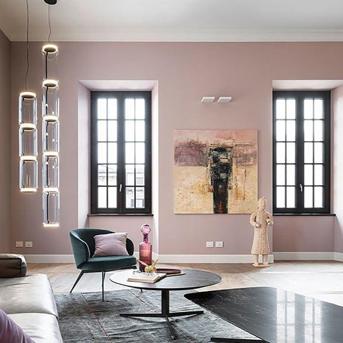 Cylindrical Glass Pendant Light-DWHOME
