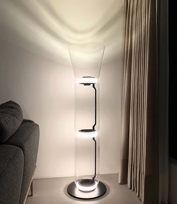 Bamboo Glass Floor Lamp-DWHOME