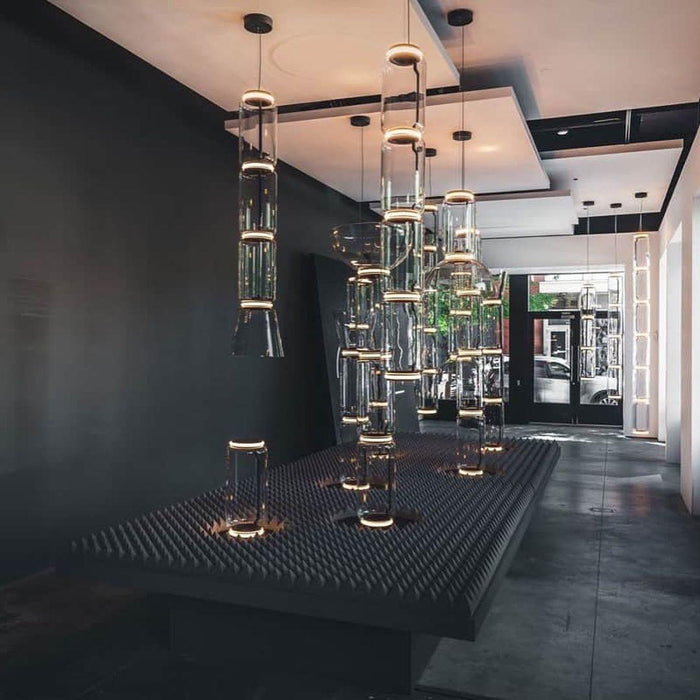 Bamboo Glass Floor Lamp-DWHOME