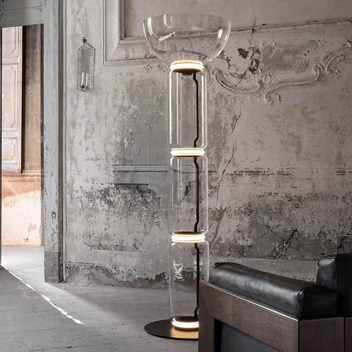 Bamboo Glass Floor Lamp-DWHOME