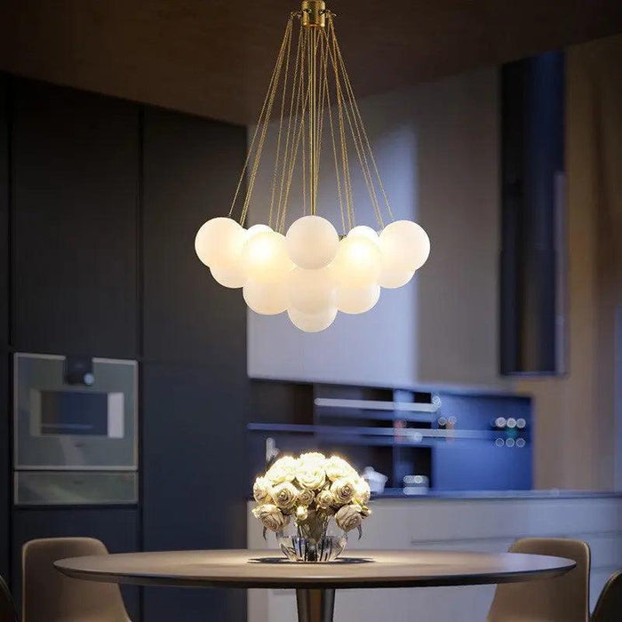 Nora White Bubble Cluster Chandelier - DWHOME