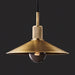 Quentin Knurled Brass Loft Pendant Light (Brass | Black) - DWHOME