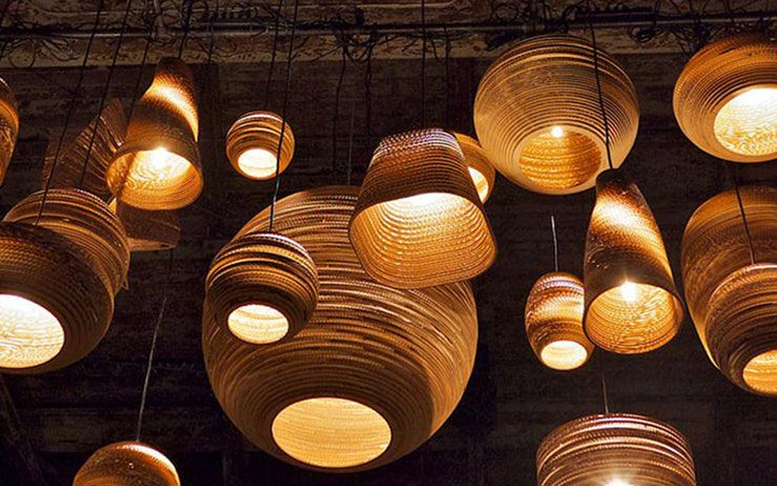 Luminaria Corrugated Board Pendant Light-DWHOME