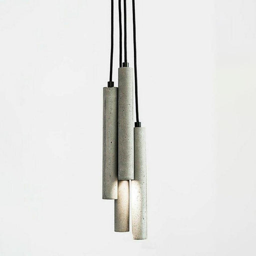 Long Concrete Pipe Minimalist Line Pendant Light-DWHOME