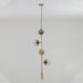 Olive Tree Branch 4 Bulb Staircase Void Brass Pendant Light - DWHOME