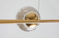 Olive Tree Branch 4 Bulb Staircase Void Brass Pendant Light-DWHOME