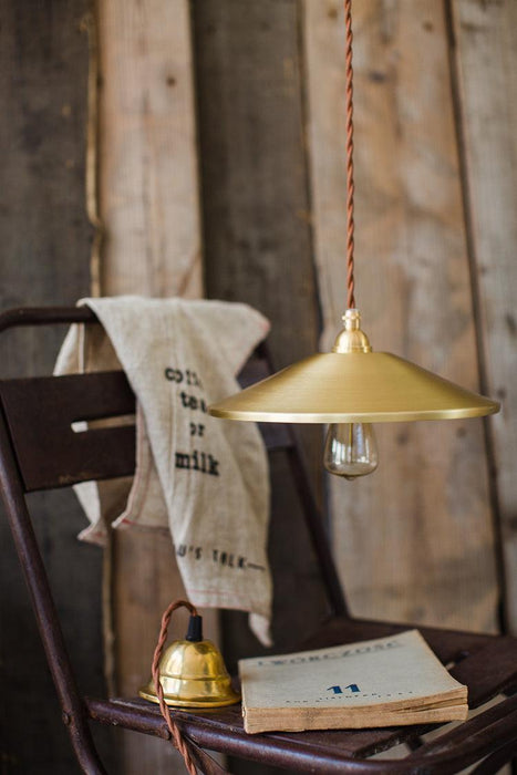 Trudeau Brass Shade Minimalist Pendant Light - DWHOME