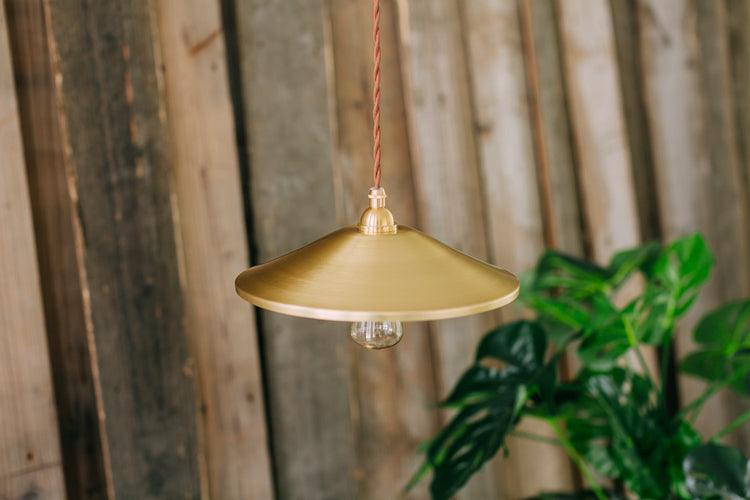 Trudeau Brass Shade Minimalist Pendant Light - DWHOME