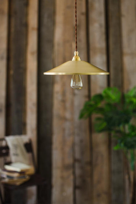 Trudeau Brass Shade Minimalist Pendant Light - DWHOME