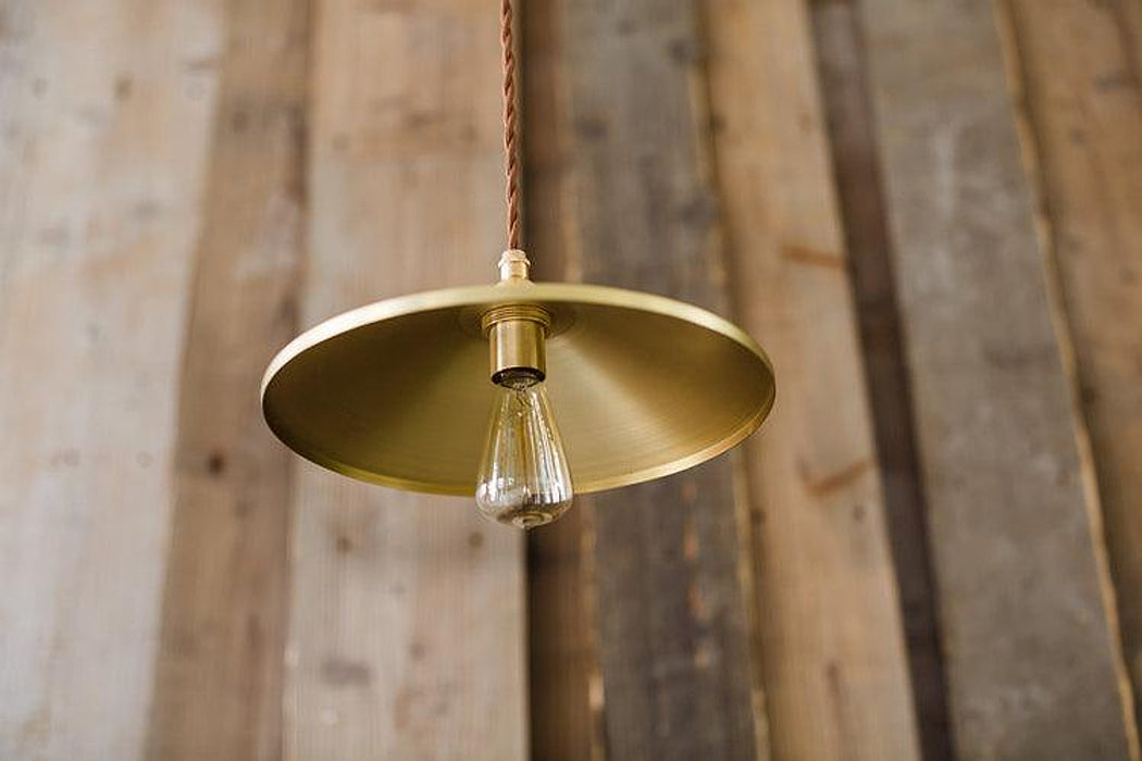 Trudeau Brass Shade Minimalist Pendant Light-DWHOME