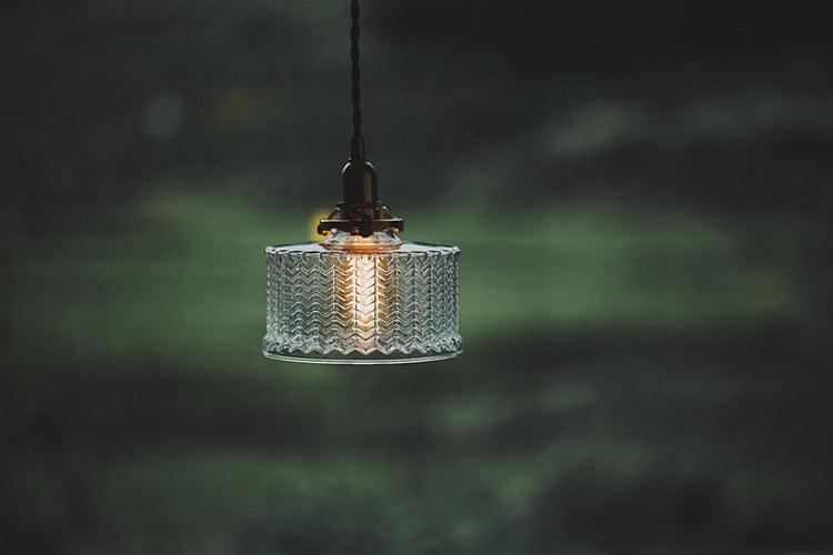 Matilda Glass Mid Century Vintage look Brass Fitting Pendant Light - DWHOME