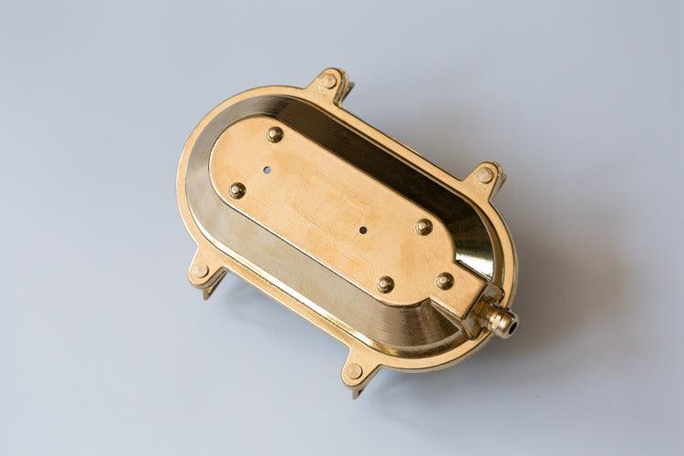 Nautilus Oval brass cage outdoor wall light / ceiling Light-DWHOME