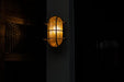Nautilus Oval brass cage outdoor wall light / ceiling Light-DWHOME