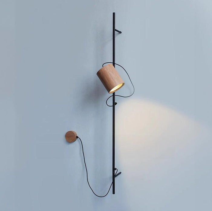 Umea Wooden Spotlight With Railing Wall Light - DWHOME