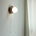 Odesa Wooden Plate Minimalist Line Wall Light-DWHOME