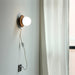 Odesa Wooden Plate Minimalist Line Wall Light-DWHOME