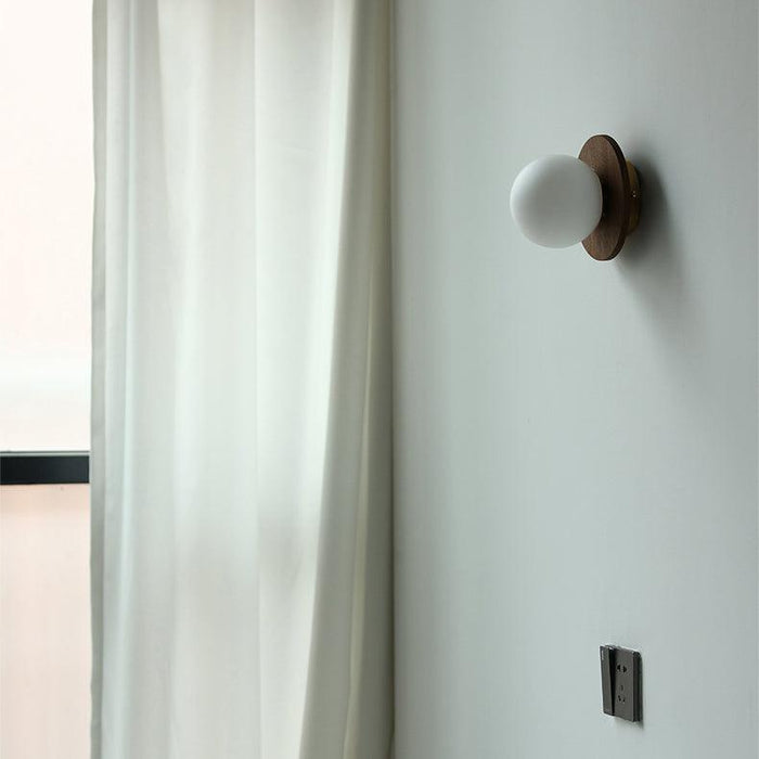 Odesa Wooden Plate Minimalist Line Wall Light-DWHOME