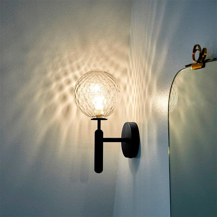 Nostra Minimalist Line Glass Globe Wall Light - DWHOME