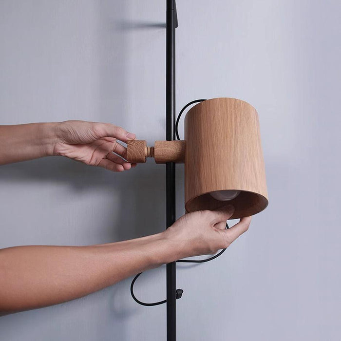 Umea Wooden Spotlight With Railing Wall Light - DWHOME