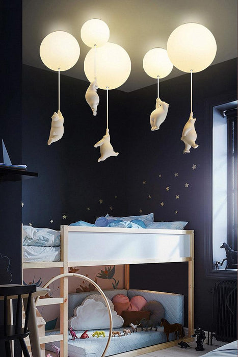 The Flying Bears Children Nursery Ceiling Light - DWHOME