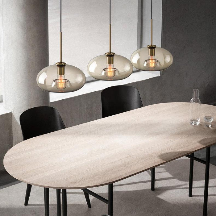 Millow Glass Shade Brass Fitting Pendant Light - DWHOME