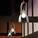 Skandi Clear Glass Wooden Look Pendant Light - DWHOME