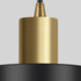 Raffles two tone black and brass pendant light - DWHOME