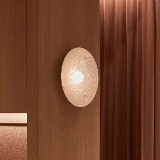 Longleaf Wooden Plate Simple and Elegant Wall Light-DWHOME