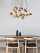 Wooden Petal Round Cluster Pendant Light - DWHOME