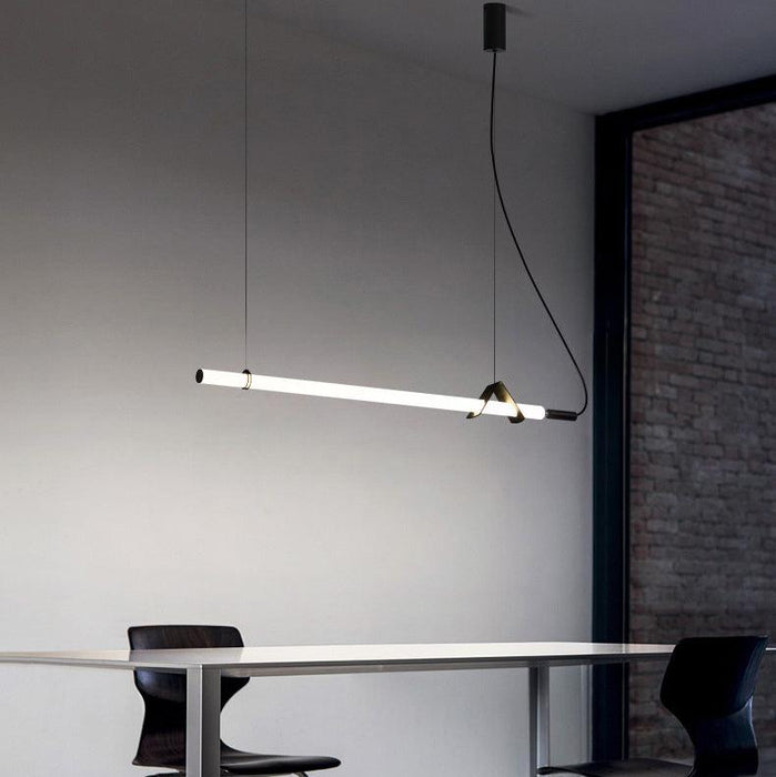 Sasaki Minimalist Linear Suspension Pendant Light - DWHOME