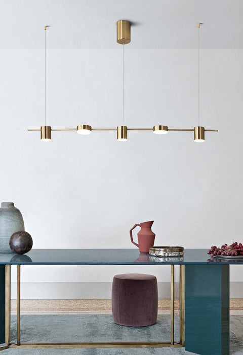 Nori Minimalist Brass Pendant Light Chandelier - DWHOME