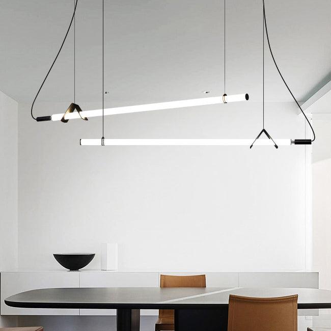 Sasaki Minimalist Linear Suspension Pendant Light - DWHOME