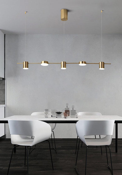 Nori Minimalist Brass Pendant Light Chandelier - DWHOME