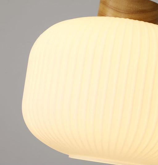 Lampions paper lantern glass shade Japandi style pendant light-DWHOME