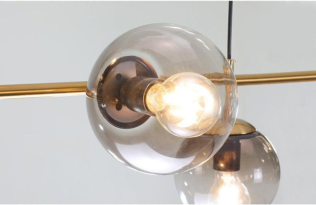 Olive Tree Branch 4 Bulb Staircase Void Brass Pendant Light-DWHOME